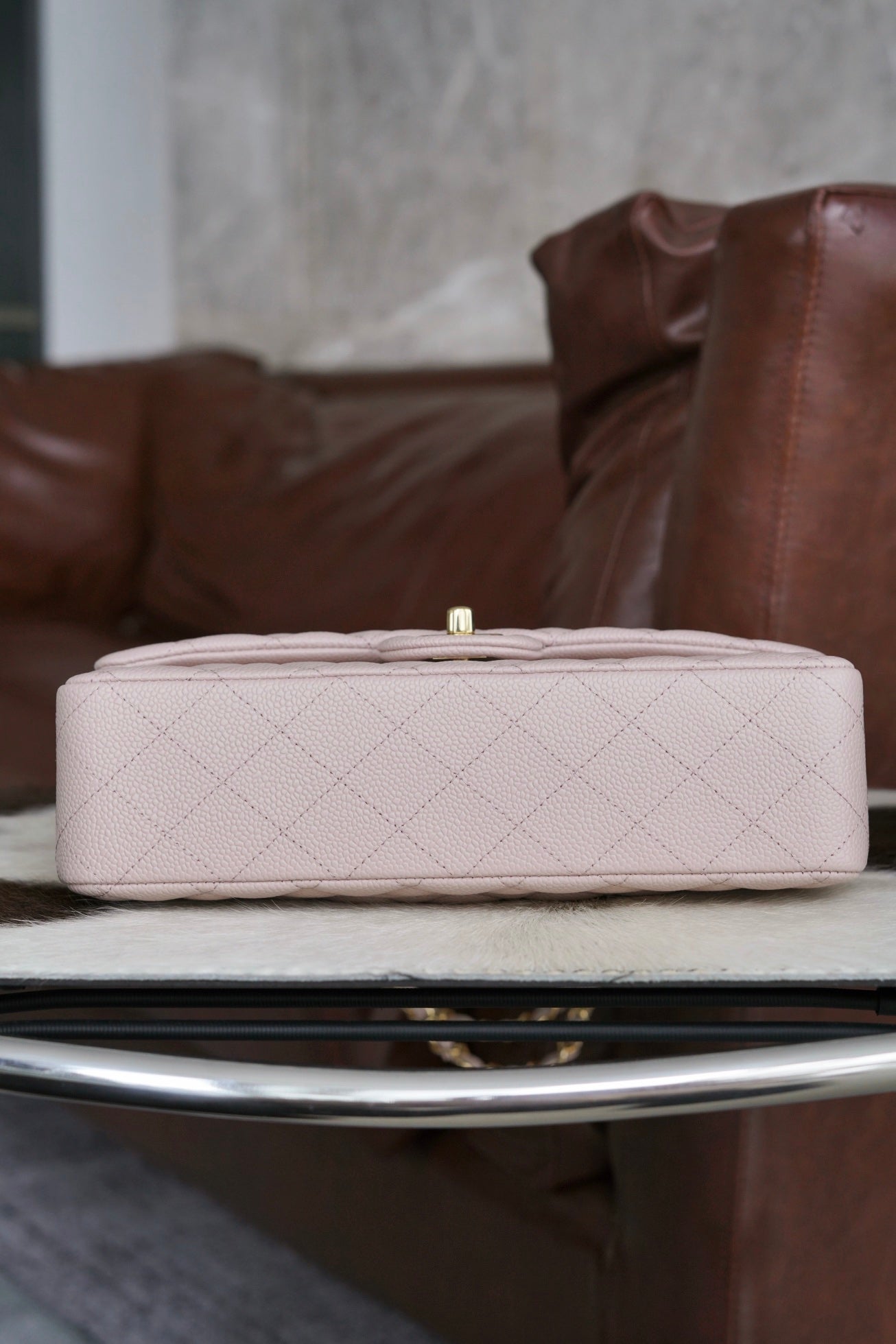 CHANEL 𝐂𝐥𝐚𝐬𝐬𝐢𝐜 𝐅𝐥𝐚𝐩 中号经典口盖包 樱花粉🌸