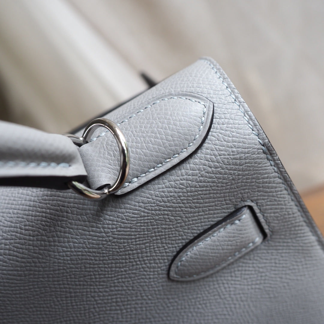 Hermes Kelly 28cm 4Z/海鸥灰/Gris mouette Epsom leather Palladium hardware