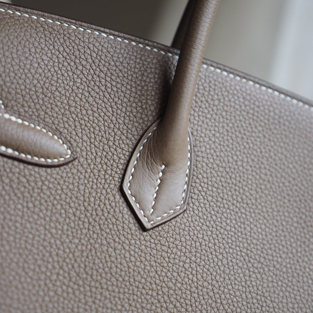 Hermes Birkin 30cm 18/大象灰/EtouPe Togo leather Gold hardware