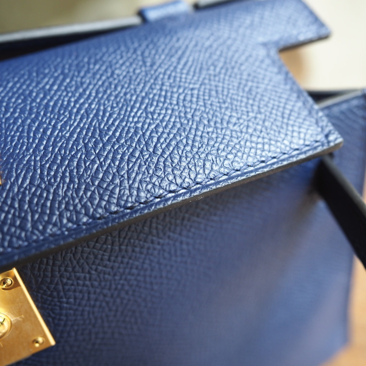 Hermes Mini Kelly 22cm 73/宝石蓝/Blue SaPhir Epsom leather Gold hardware