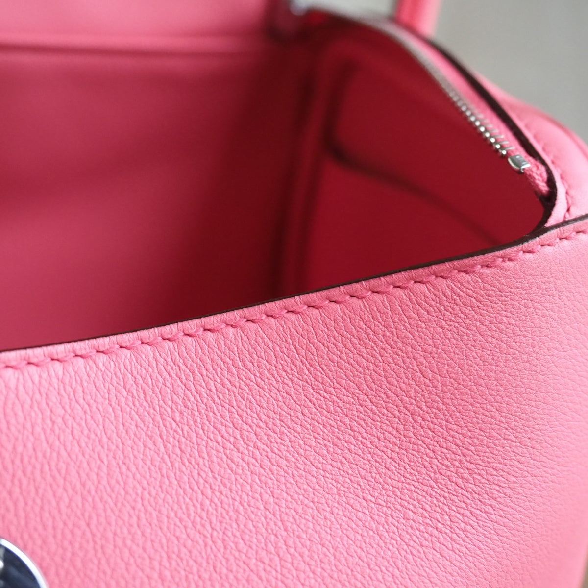 Hermes Lindy 26cm U5/唇膏粉/Rose lipstick Swift leather Palladium hardware