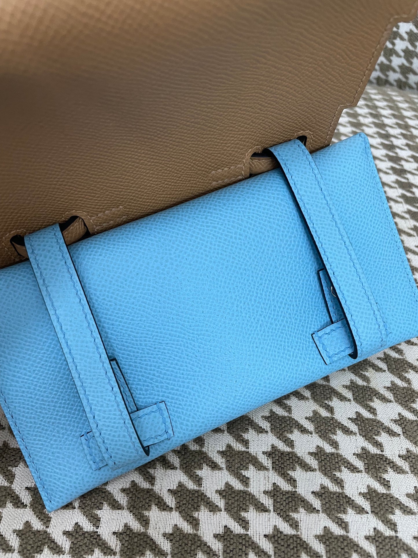 Hermes Kelly Doll 20cm 0M/奶茶色/Chai Epsom leather Palladium hardware