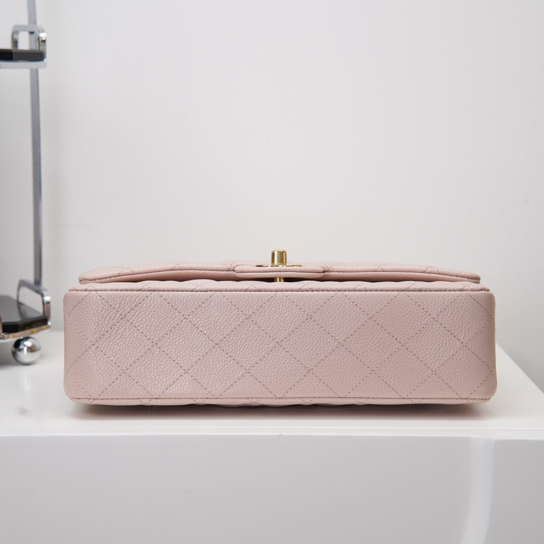 Chanel 𝐂𝐥𝐚𝐬𝐬𝐢𝐜 𝐅𝐥𝐚𝐩 中号经典口盖包 樱花粉🌸