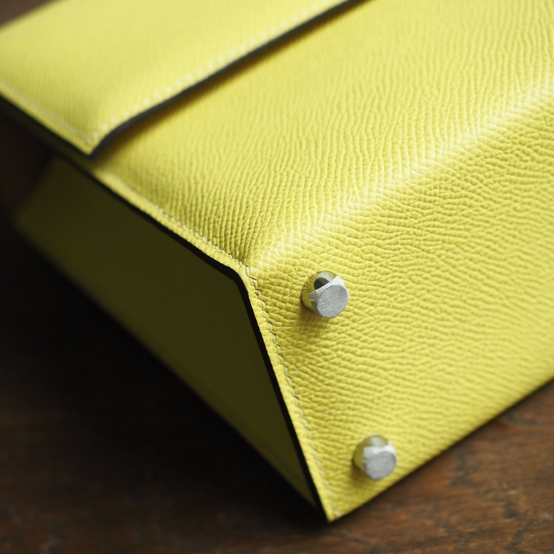 Hermes Verrou 21cm 9R/柠檬黄/Lime Epsom leather Palladium hardware