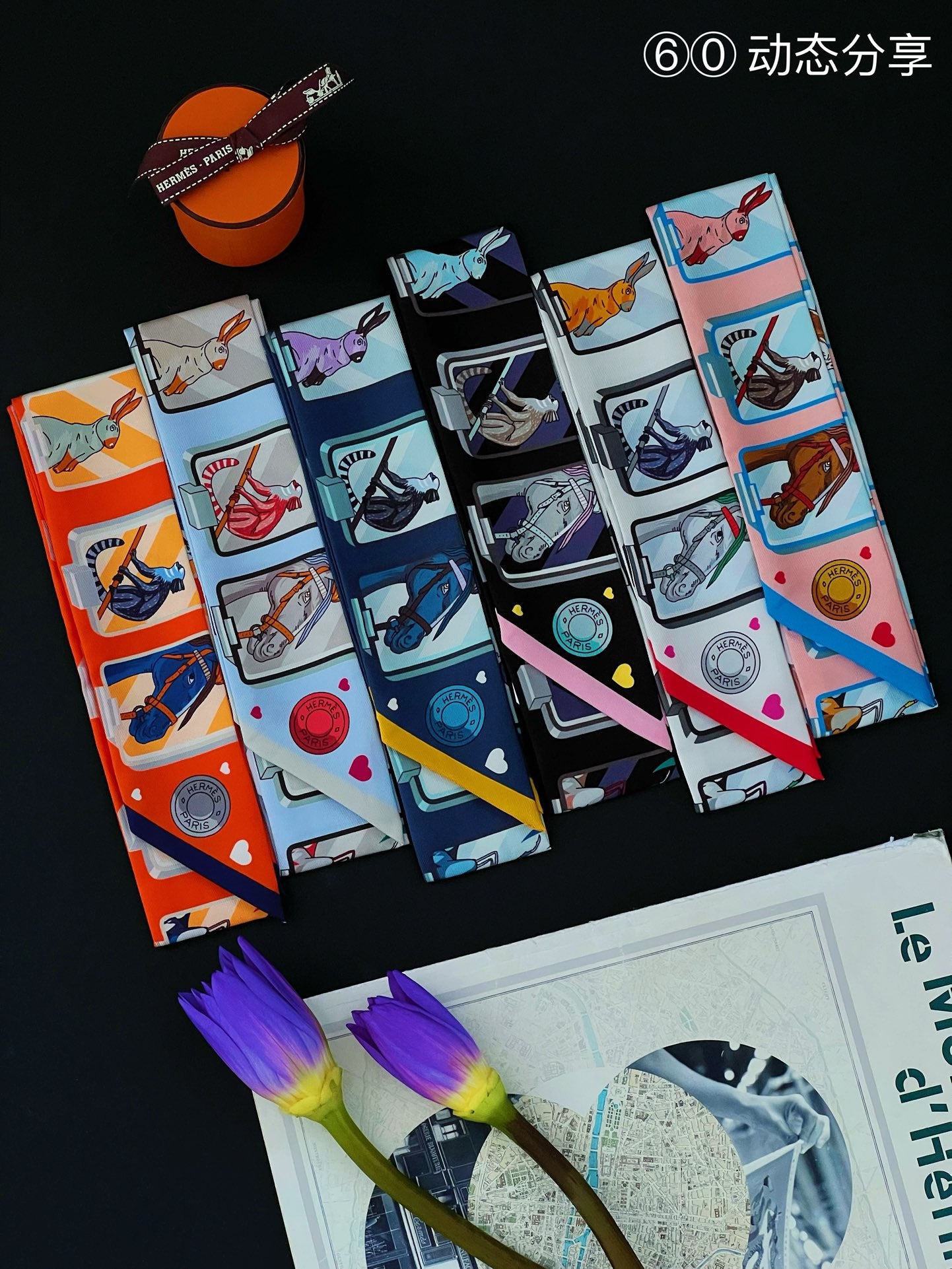 Hermes Twilly Silk scarf a lot of colours and styles to choose from