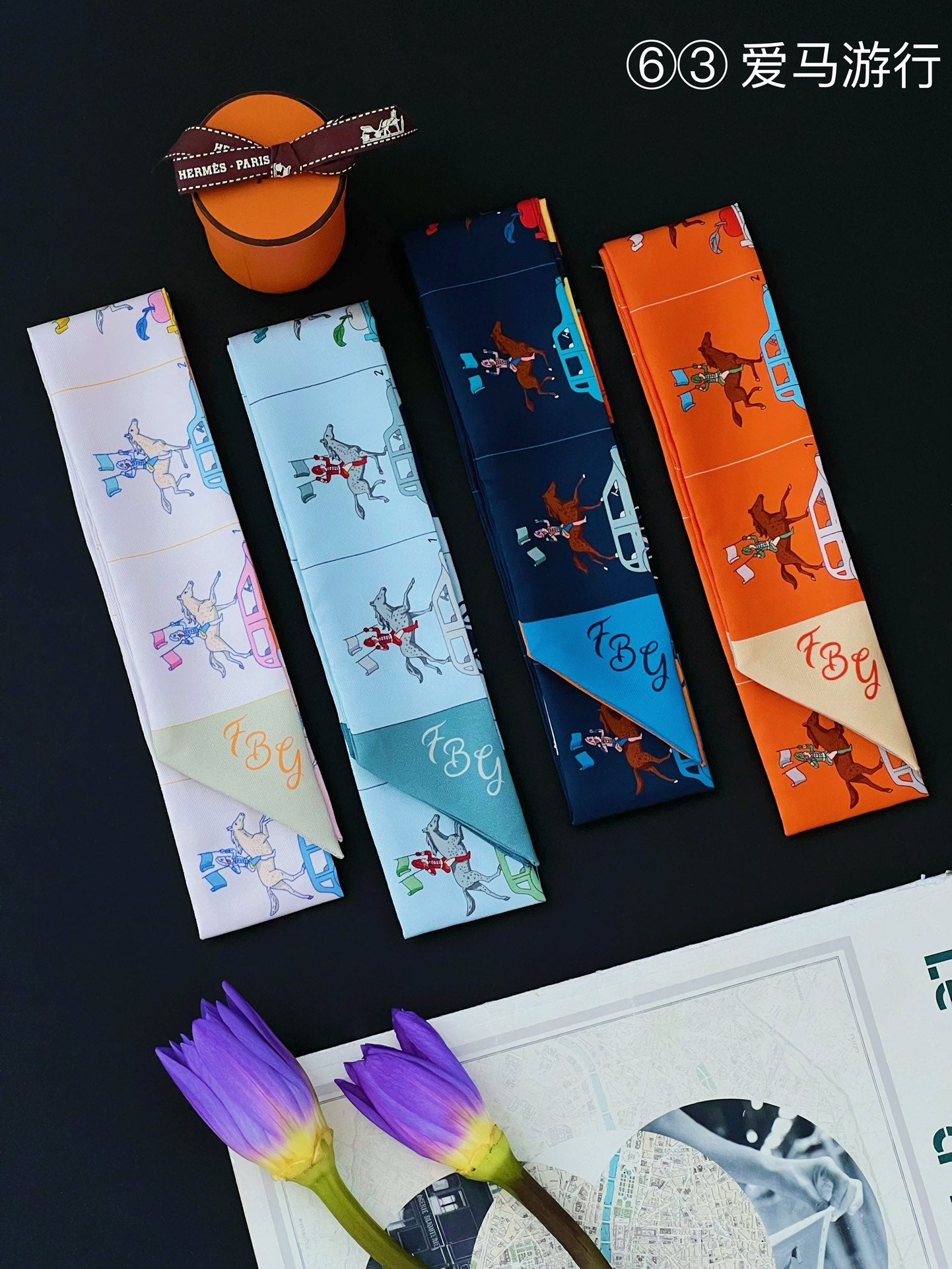 Hermes Twilly Silk scarf a lot of colours and styles to choose from
