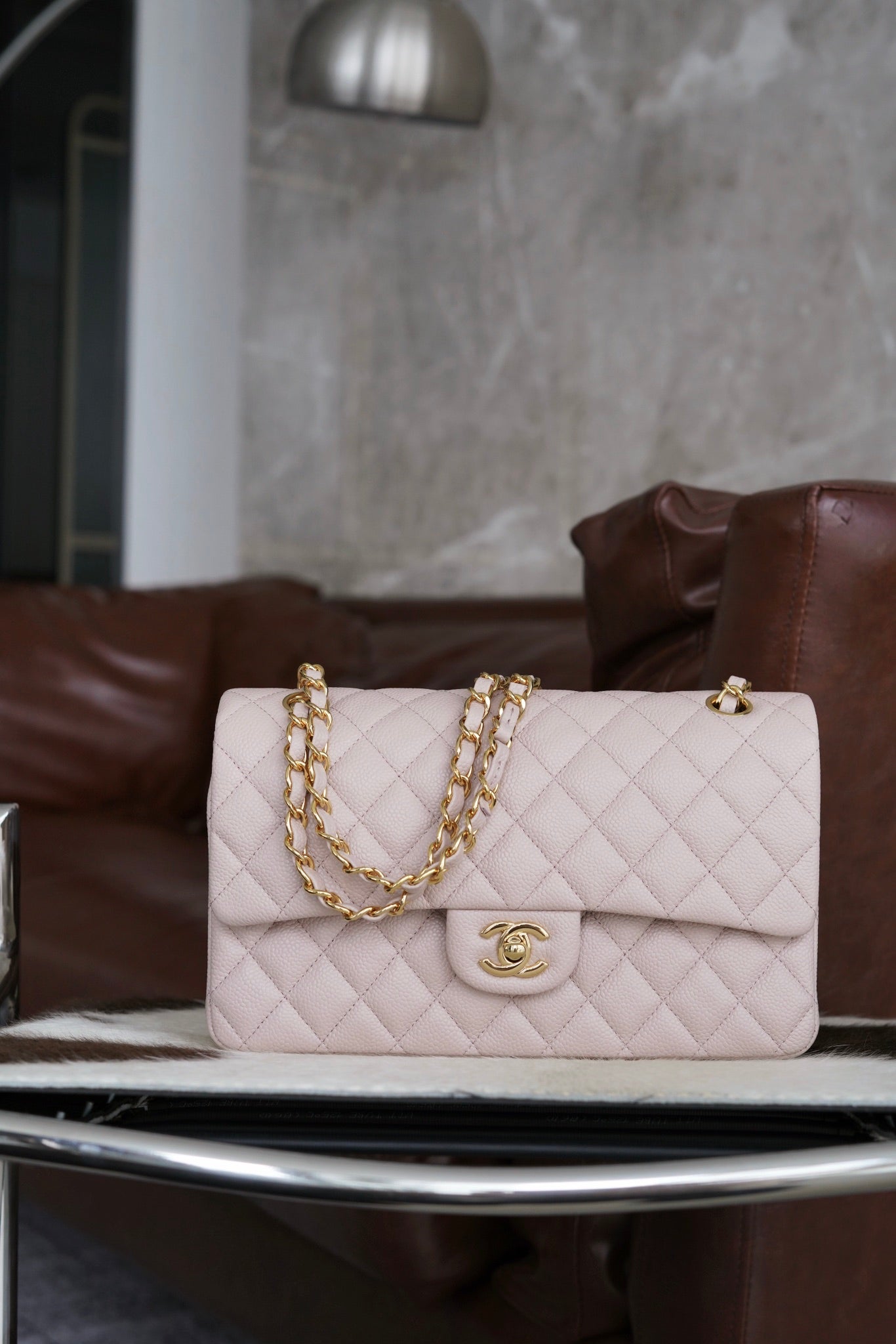 CHANEL 𝐂𝐥𝐚𝐬𝐬𝐢𝐜 𝐅𝐥𝐚𝐩 中号经典口盖包 樱花粉🌸