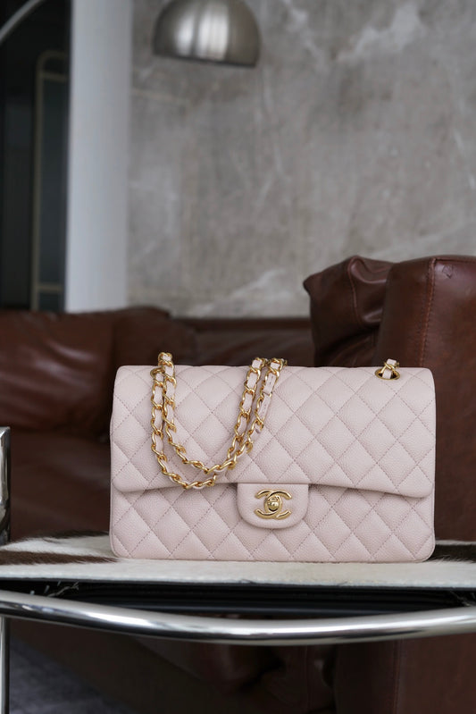 CHANEL 𝐂𝐥𝐚𝐬𝐬𝐢𝐜 𝐅𝐥𝐚𝐩 中号经典口盖包 樱花粉🌸