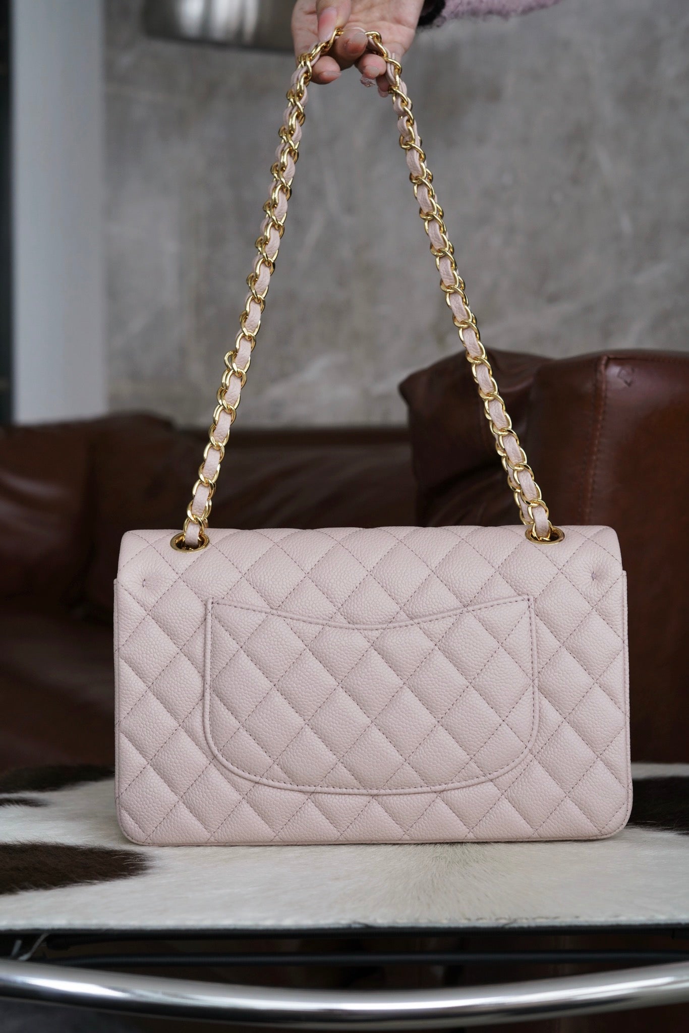 CHANEL 𝐂𝐥𝐚𝐬𝐬𝐢𝐜 𝐅𝐥𝐚𝐩 中号经典口盖包 樱花粉🌸