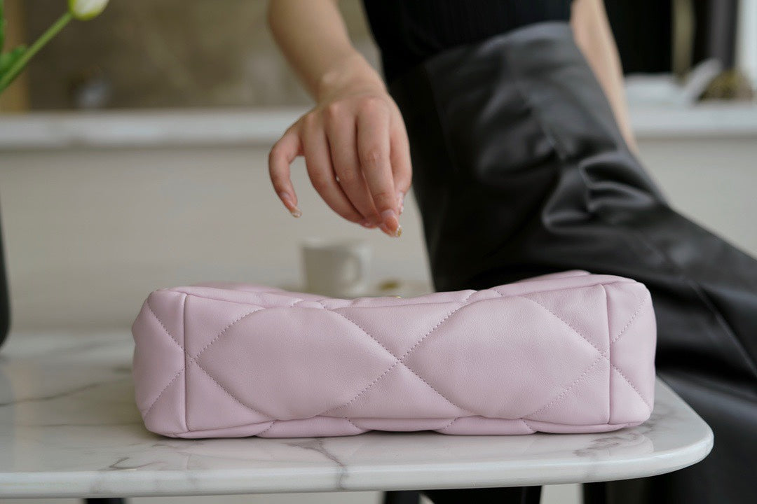 CHANEL 19bag 20/21春夏新色☻樱花粉 中号