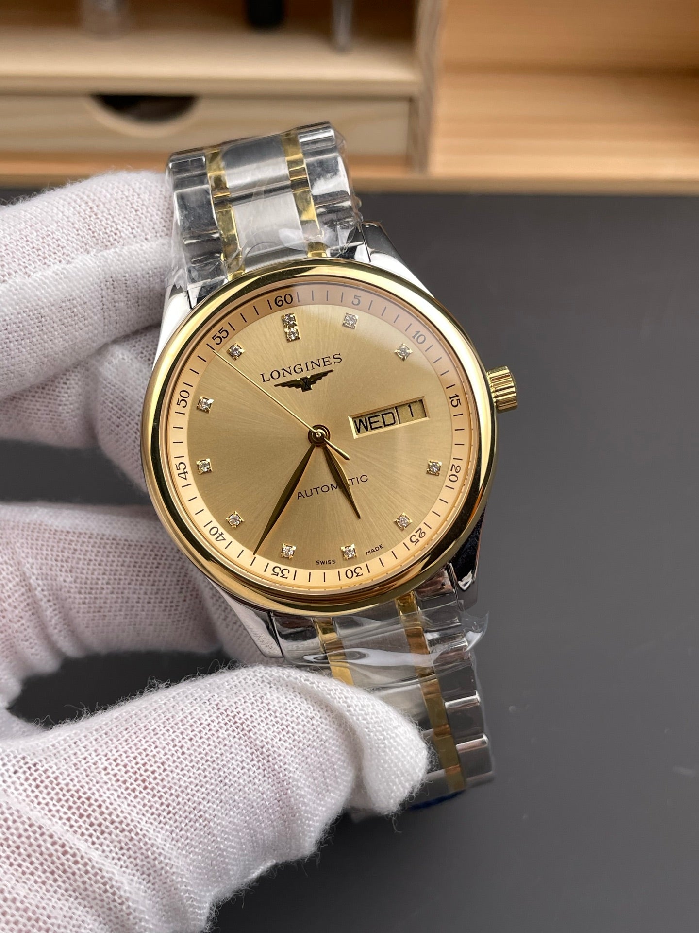 Longines watch 双历名匠 间金钻刻/40mm/2836机