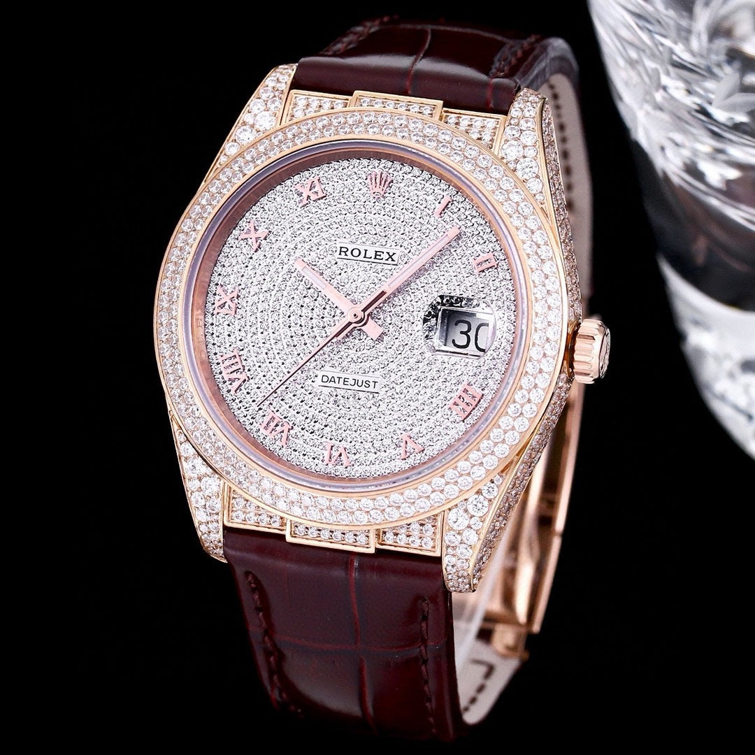 【 ROLEX 】劳力士 ♛ 顶级好货🌈首款日志型满天星美洲鳄鱼皮带系列 ！✨