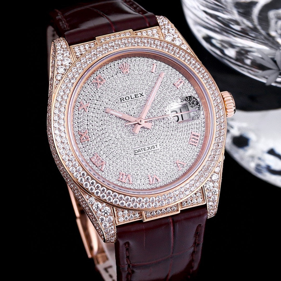【 ROLEX 】劳力士 ♛ 顶级好货🌈首款日志型满天星美洲鳄鱼皮带系列 ！✨