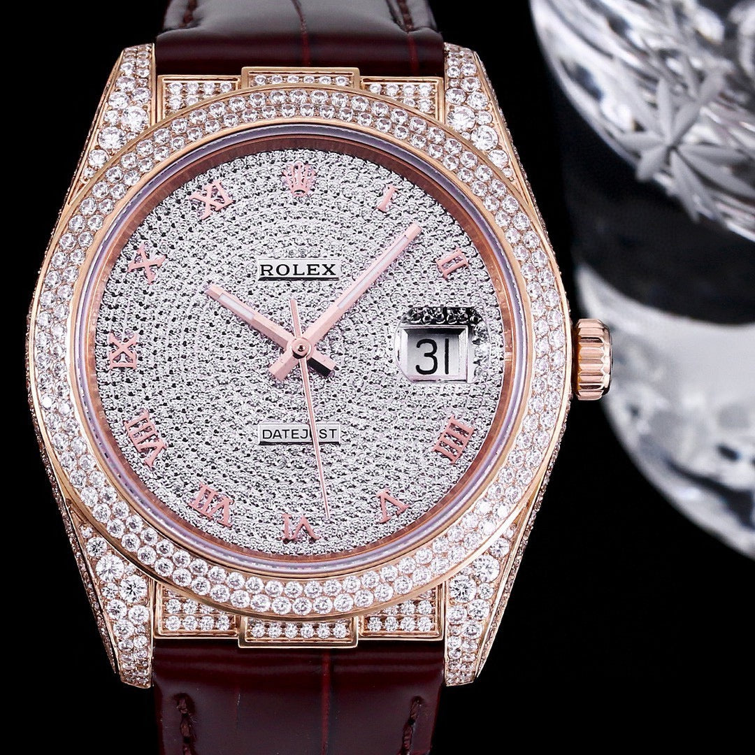 【 ROLEX 】劳力士 ♛ 顶级好货🌈首款日志型满天星美洲鳄鱼皮带系列 ！✨