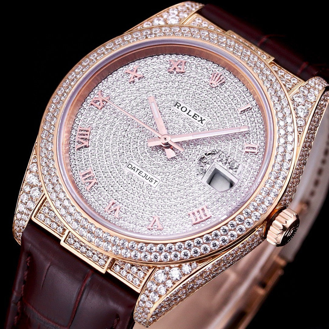 【 ROLEX 】劳力士 ♛ 顶级好货🌈首款日志型满天星美洲鳄鱼皮带系列 ！✨