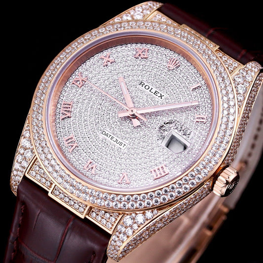 【 ROLEX 】劳力士 ♛ 顶级好货🌈首款日志型满天星美洲鳄鱼皮带系列 ！✨