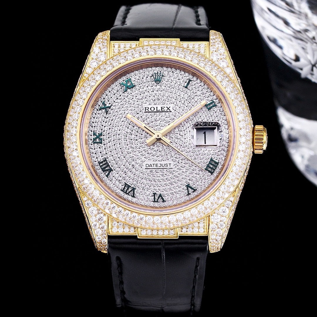 【 ROLEX 】劳力士 ♛ 顶级好货🌈首款日志型满天星美洲鳄鱼皮带系列 ！✨