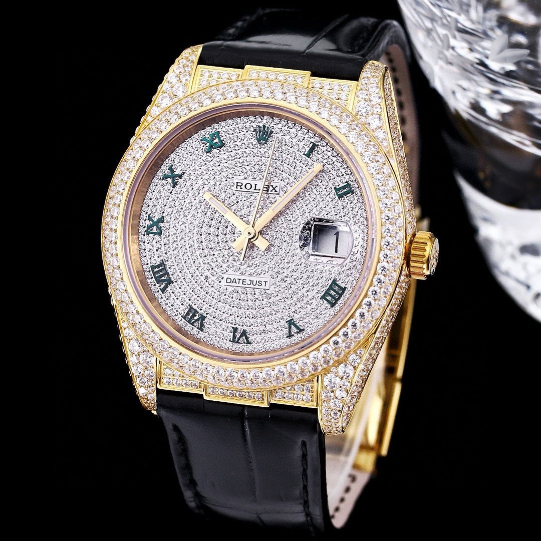【 ROLEX 】劳力士 ♛ 顶级好货🌈首款日志型满天星美洲鳄鱼皮带系列 ！✨