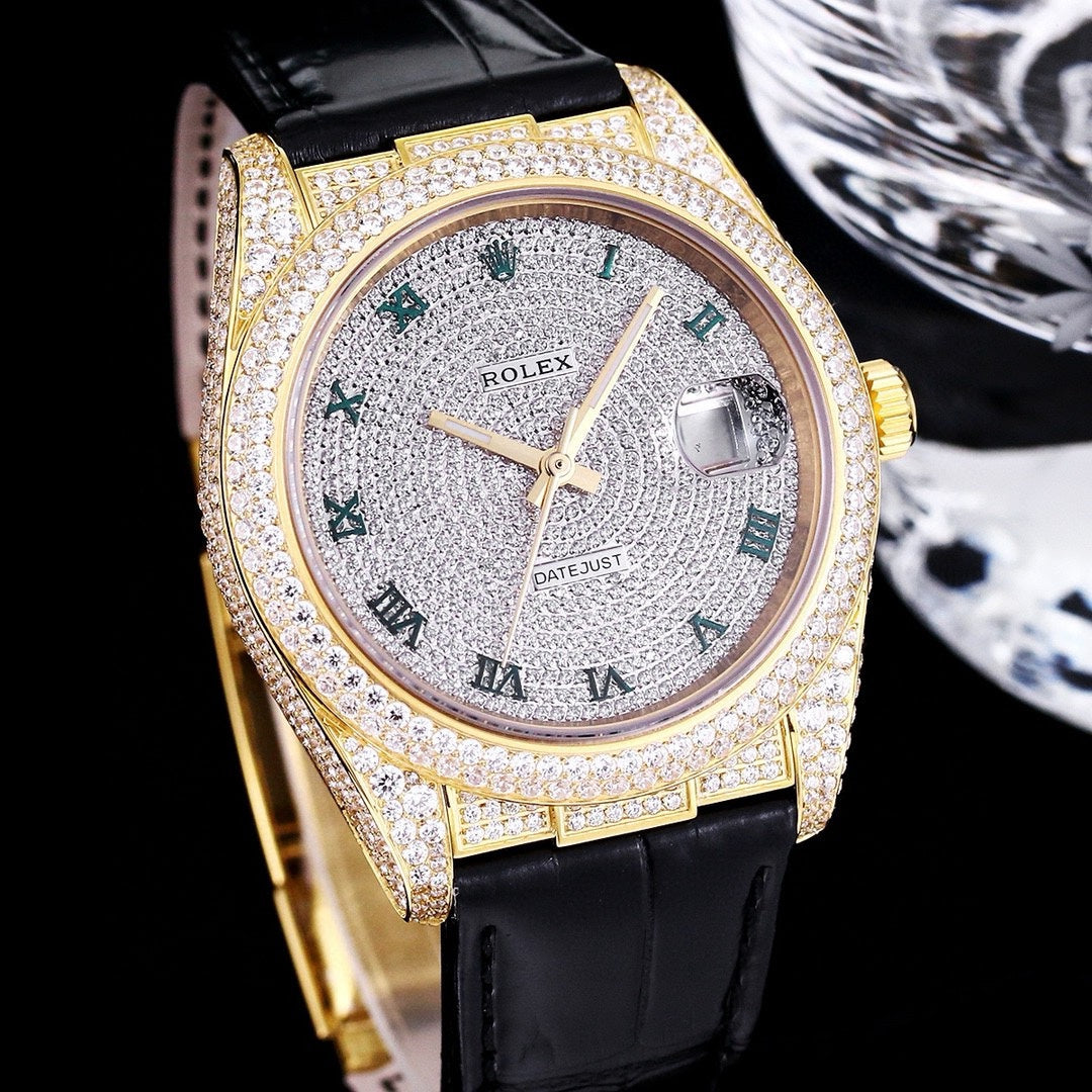 【 ROLEX 】劳力士 ♛ 顶级好货🌈首款日志型满天星美洲鳄鱼皮带系列 ！✨