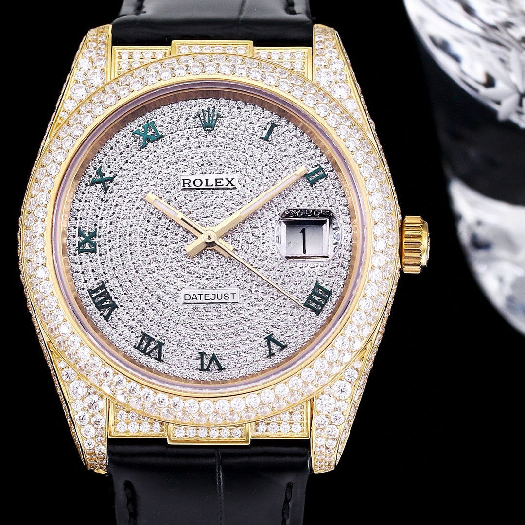 【 ROLEX 】劳力士 ♛ 顶级好货🌈首款日志型满天星美洲鳄鱼皮带系列 ！✨