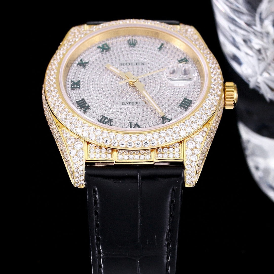 【 ROLEX 】劳力士 ♛ 顶级好货🌈首款日志型满天星美洲鳄鱼皮带系列 ！✨