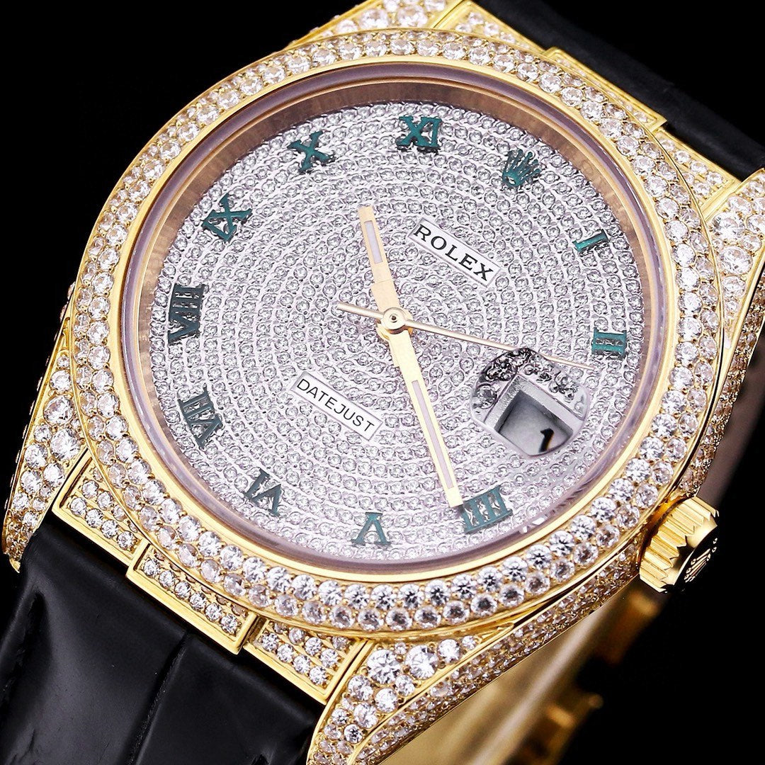 【 ROLEX 】劳力士 ♛ 顶级好货🌈首款日志型满天星美洲鳄鱼皮带系列 ！✨