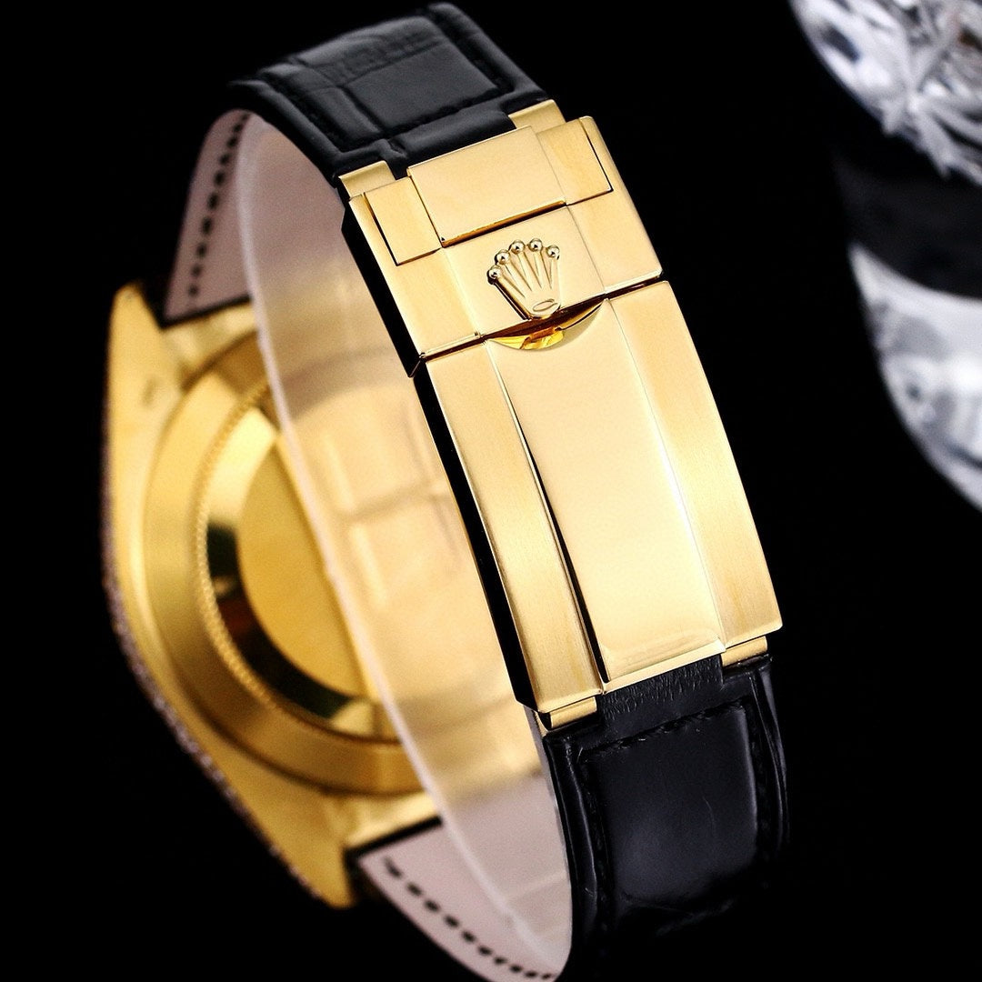 【 ROLEX 】劳力士 ♛ 顶级好货🌈首款日志型满天星美洲鳄鱼皮带系列 ！✨