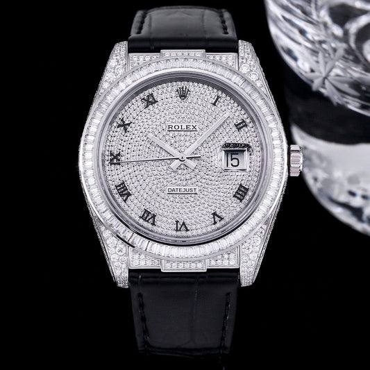 【 ROLEX 】劳力士 ♛ 顶级好货🌈首款日志型满天星美洲鳄鱼皮带系列 ！✨