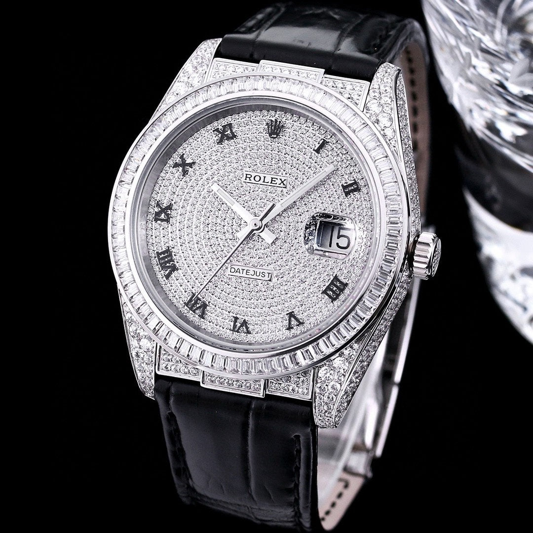 【 ROLEX 】劳力士 ♛ 顶级好货🌈首款日志型满天星美洲鳄鱼皮带系列 ！✨
