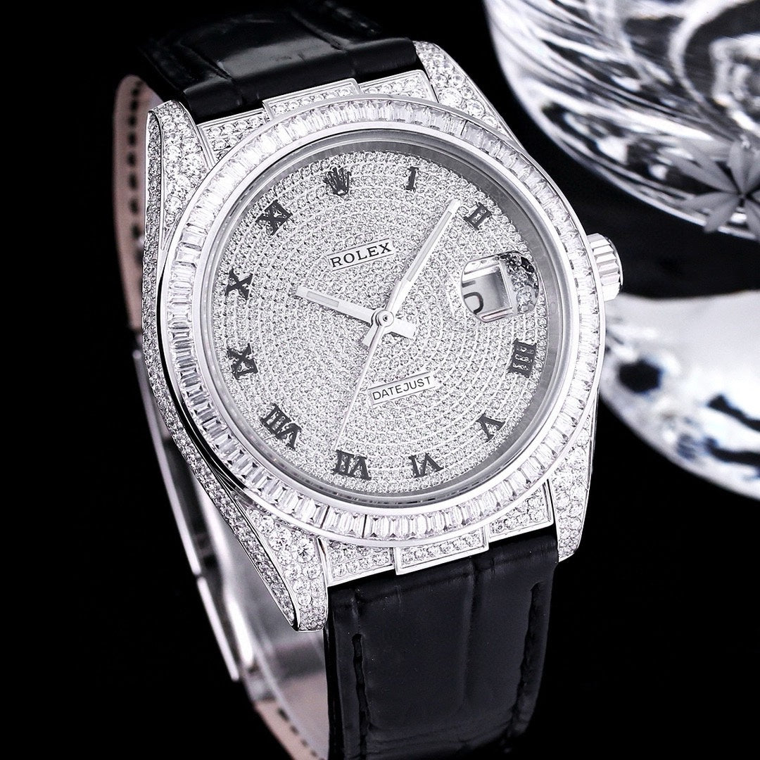 【 ROLEX 】劳力士 ♛ 顶级好货🌈首款日志型满天星美洲鳄鱼皮带系列 ！✨