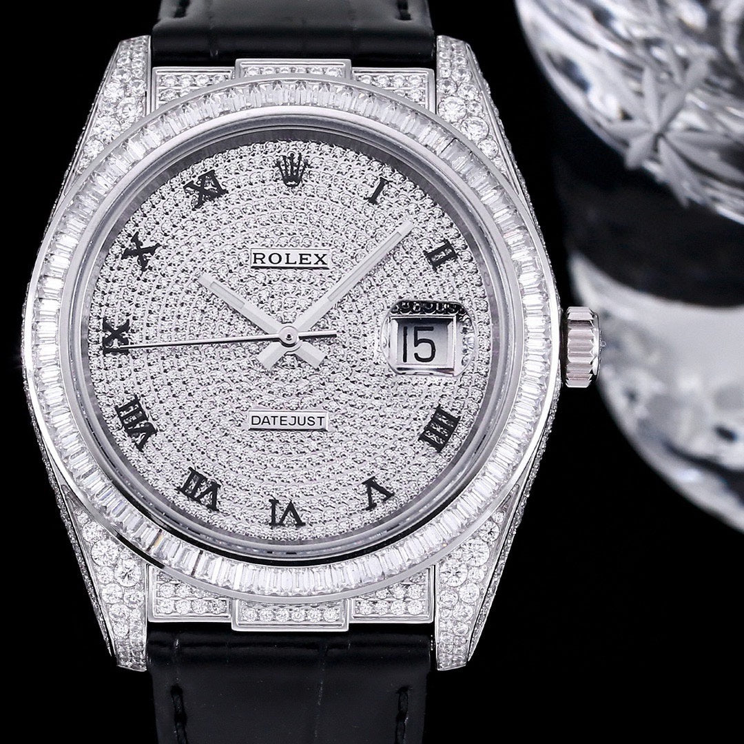 【 ROLEX 】劳力士 ♛ 顶级好货🌈首款日志型满天星美洲鳄鱼皮带系列 ！✨