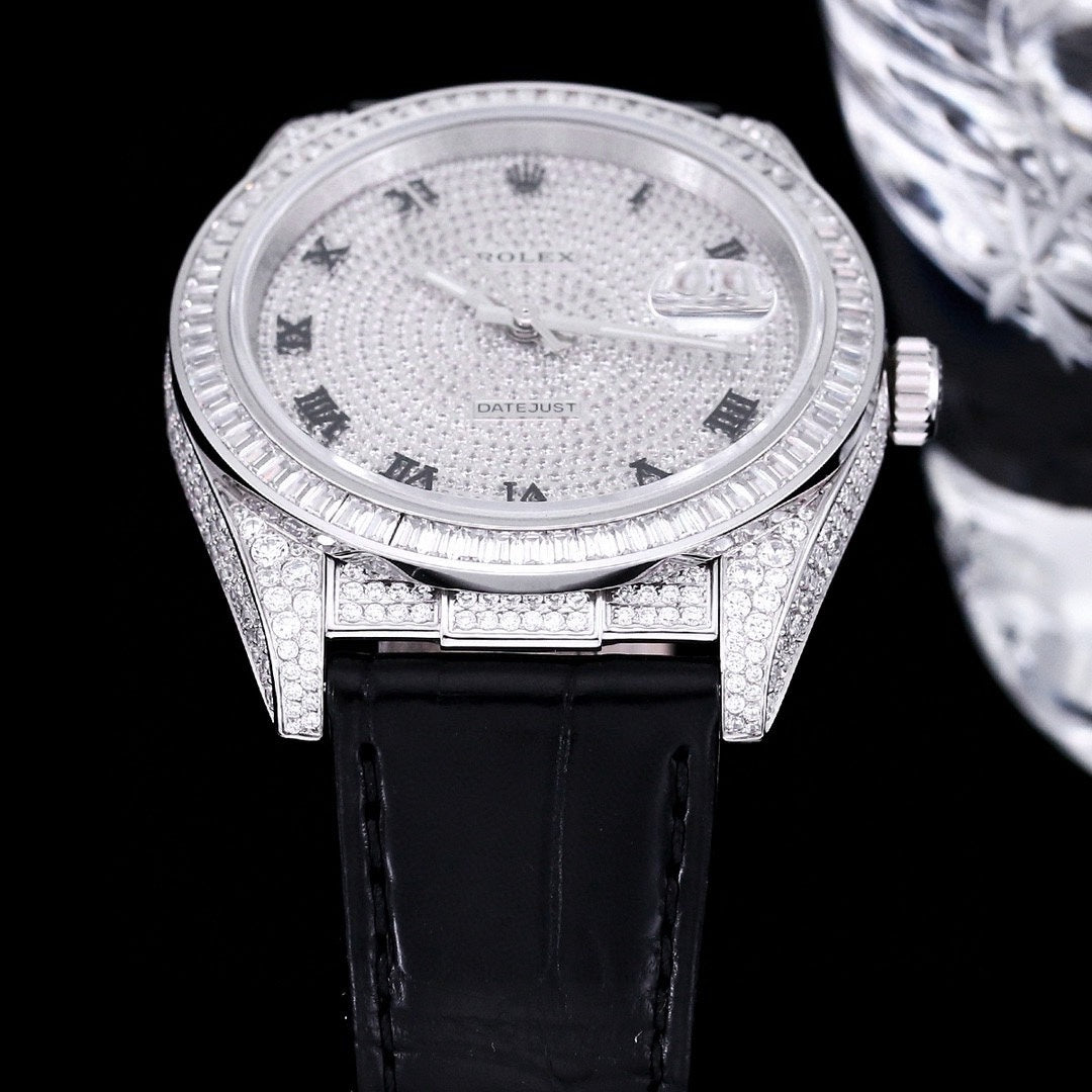 【 ROLEX 】劳力士 ♛ 顶级好货🌈首款日志型满天星美洲鳄鱼皮带系列 ！✨