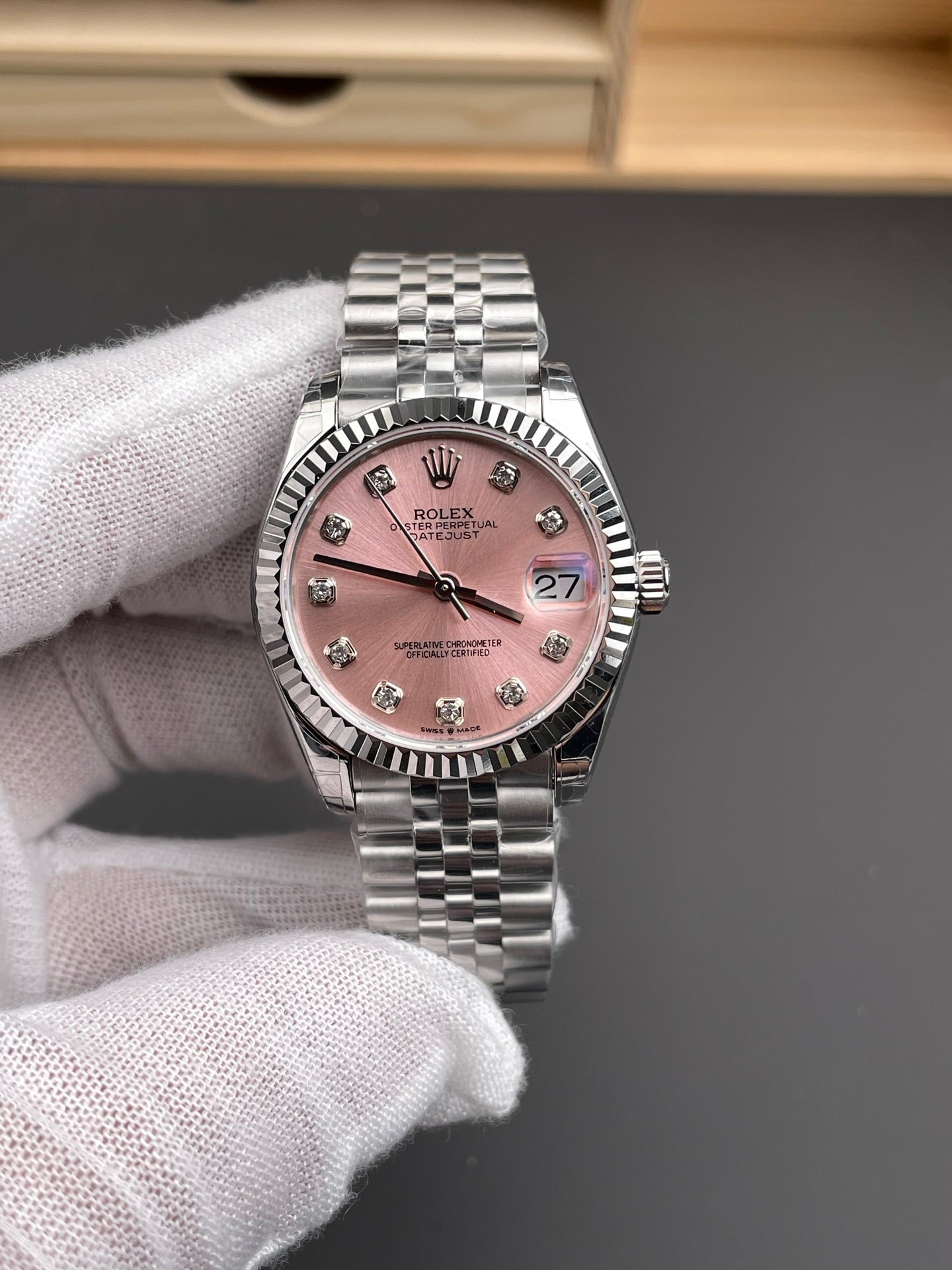 Rolex 粉日志 钻刻/31mm/2236机