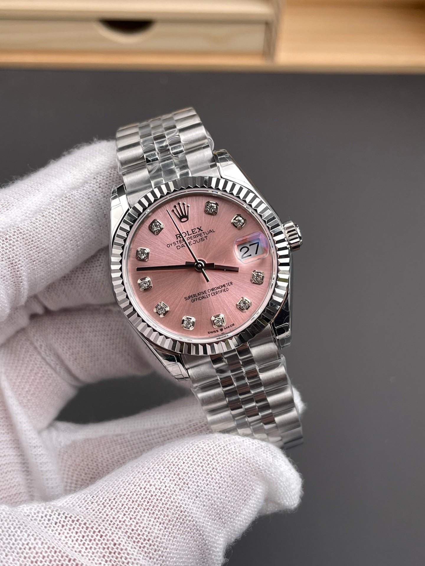Rolex 粉日志 钻刻/31mm/2236机