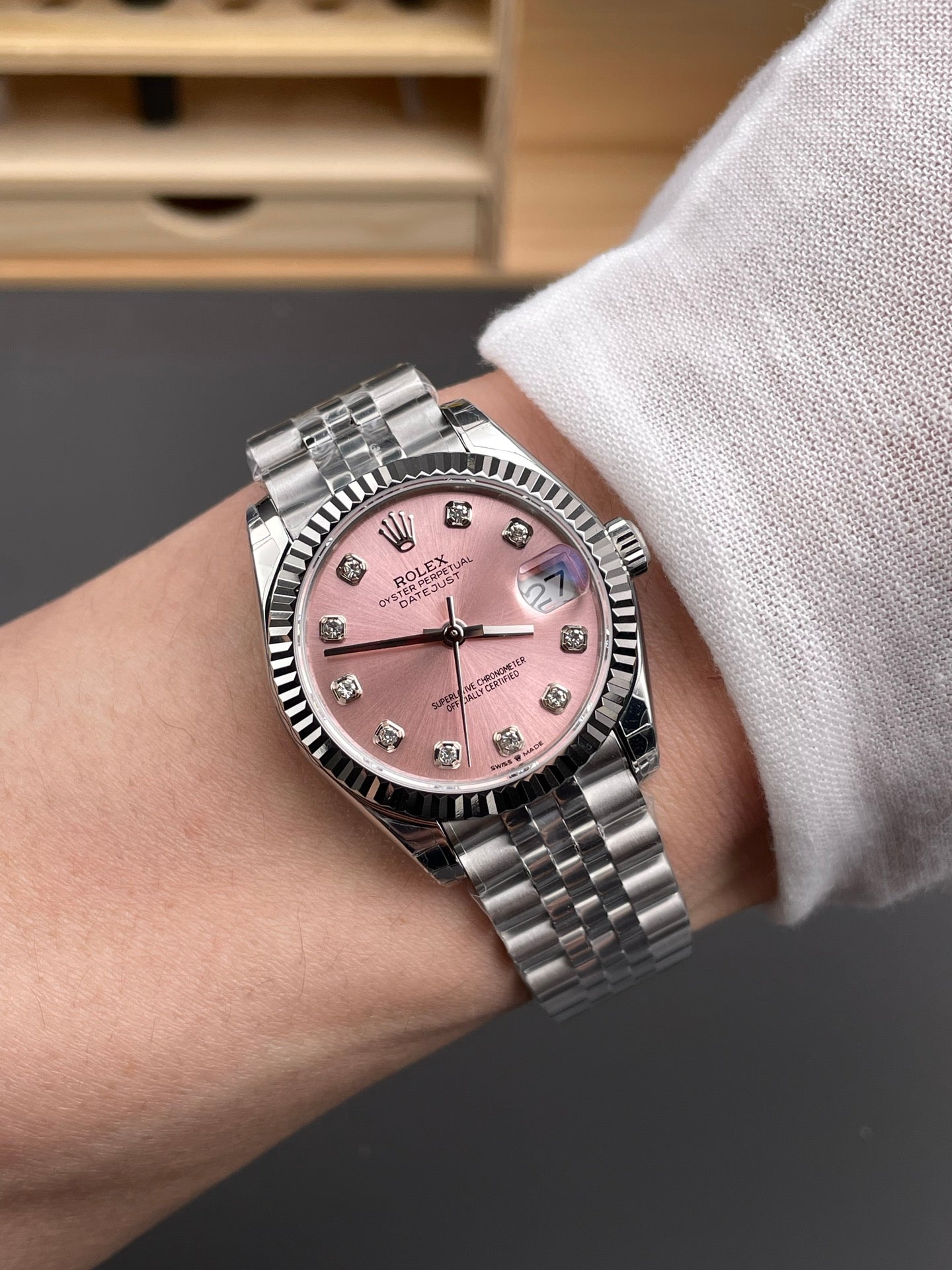 Rolex 粉日志 钻刻/31mm/2236机