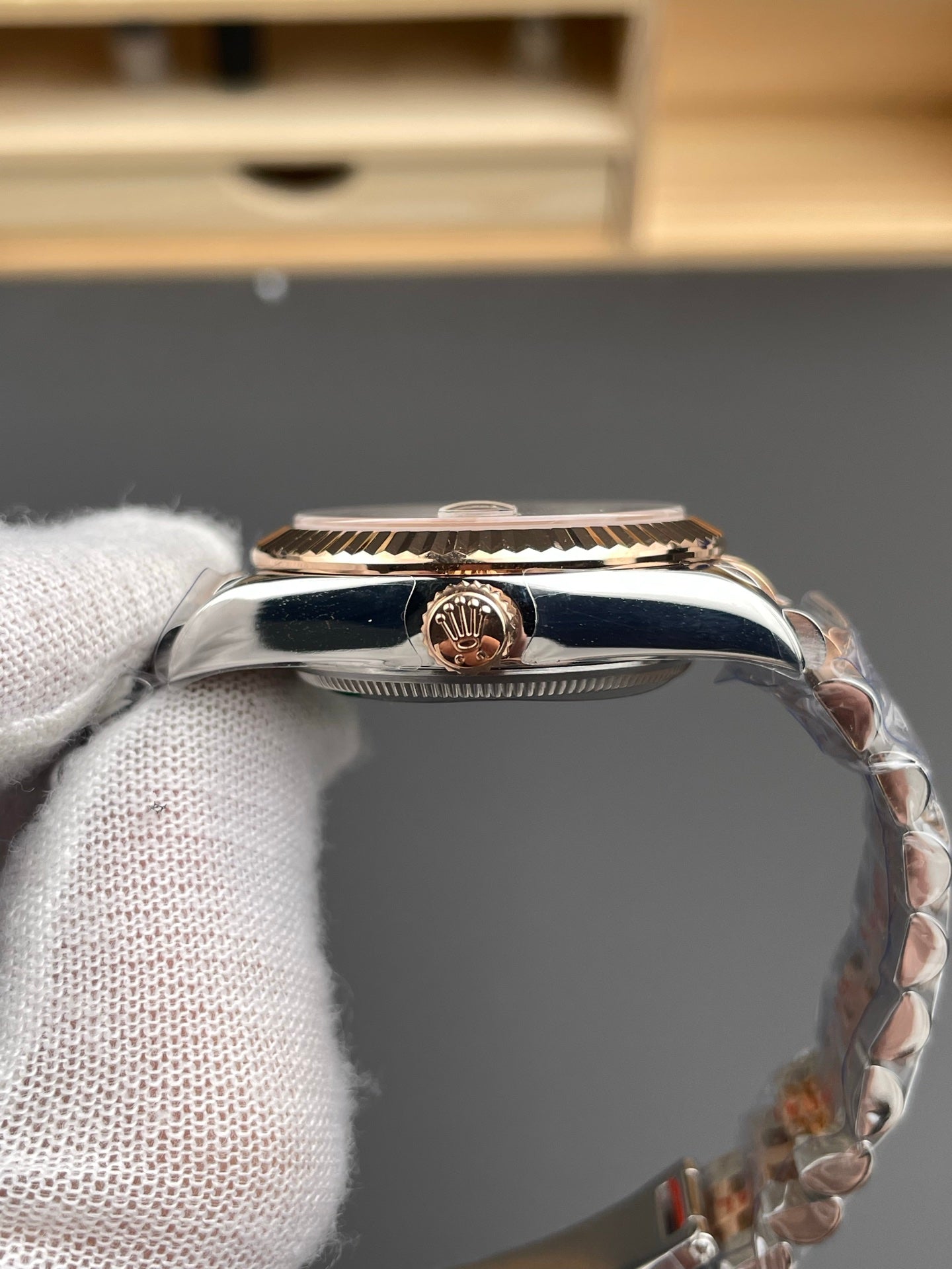 Rolex 间玫金日志 香槟罗马/31mm/2236机
