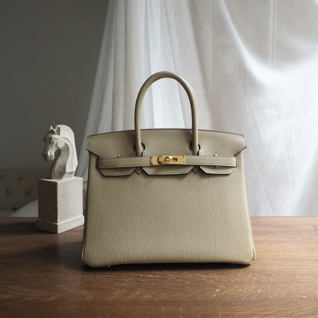 Hermes Birkin 30cm S2/Trench风衣灰 Togo leather Gold hardware