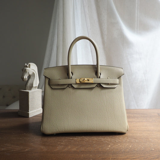 Hermes Birkin 30cm S2/Trench风衣灰 Togo leather Gold hardware