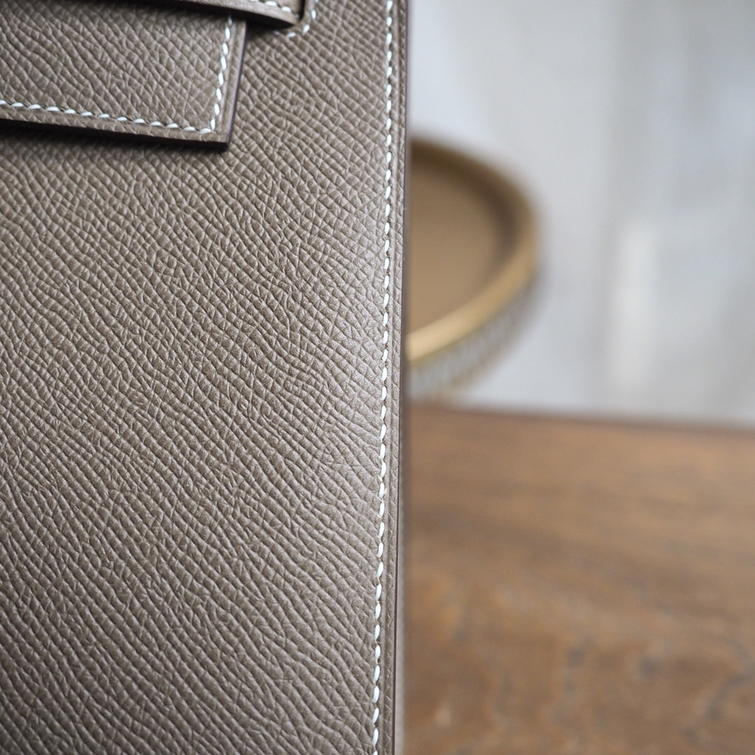 Hermes Kelly 28cm 18/大象灰/EtouPe Epsom leather Gold hardware