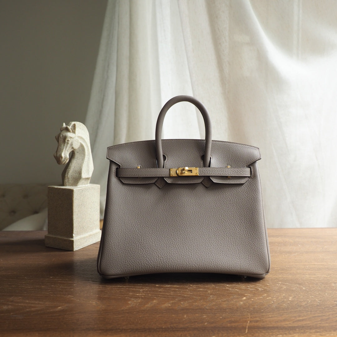 Hermes Birkin 25cm M8/沥青灰/Gris AsPhalte Togo leather Gold hardware