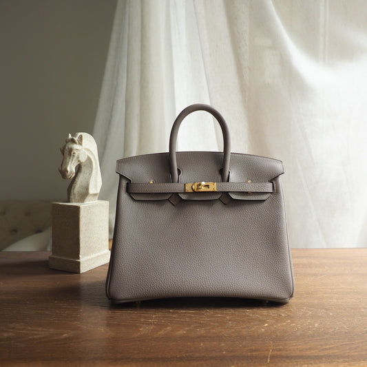 Hermes Birkin 25cm M8/沥青灰/Gris AsPhalte Togo leather Gold hardware
