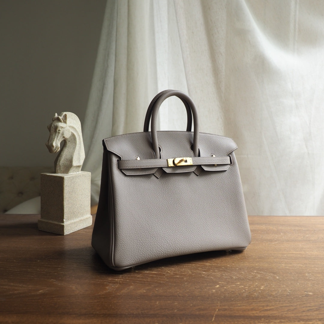 Hermes Birkin 25cm M8/沥青灰/Gris AsPhalte Togo leather Gold hardware