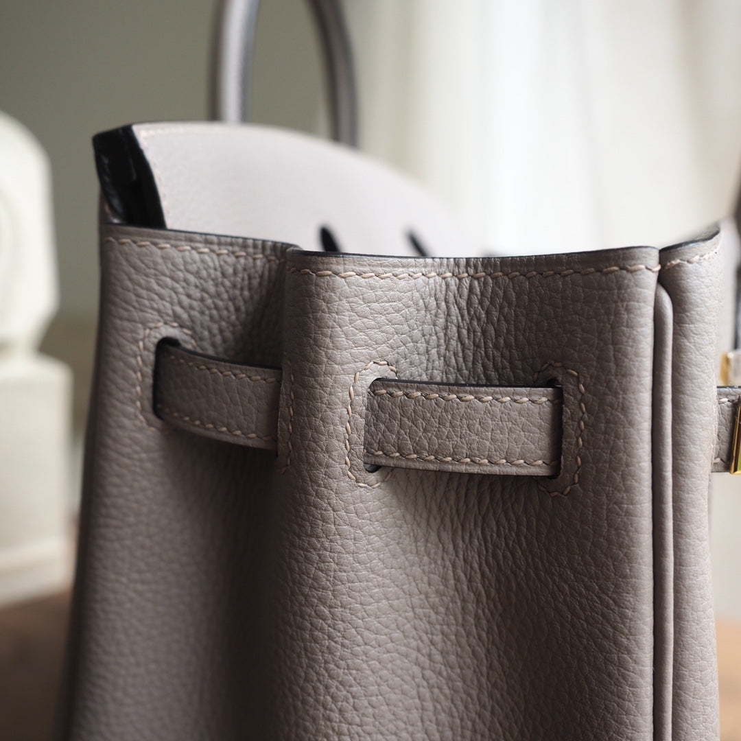 Hermes Birkin 25cm M8/沥青灰/Gris AsPhalte Togo leather Gold hardware