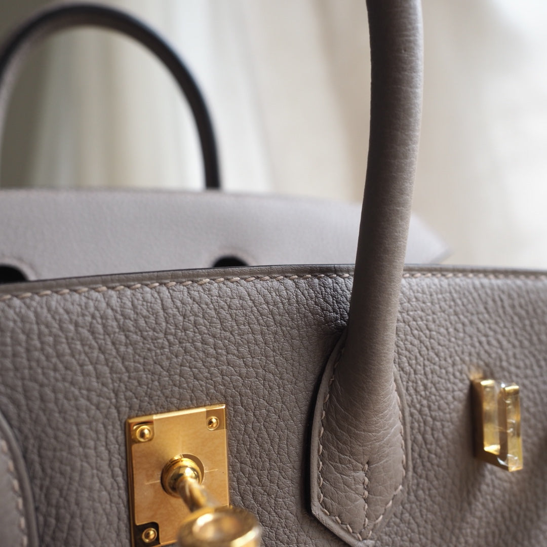 Hermes Birkin 25cm M8/沥青灰/Gris AsPhalte Togo leather Gold hardware