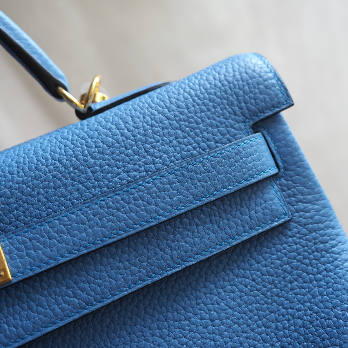 Hermes Kelly 35cm 2T/天堂蓝/Blue paradise Togo leather Gold hardware
