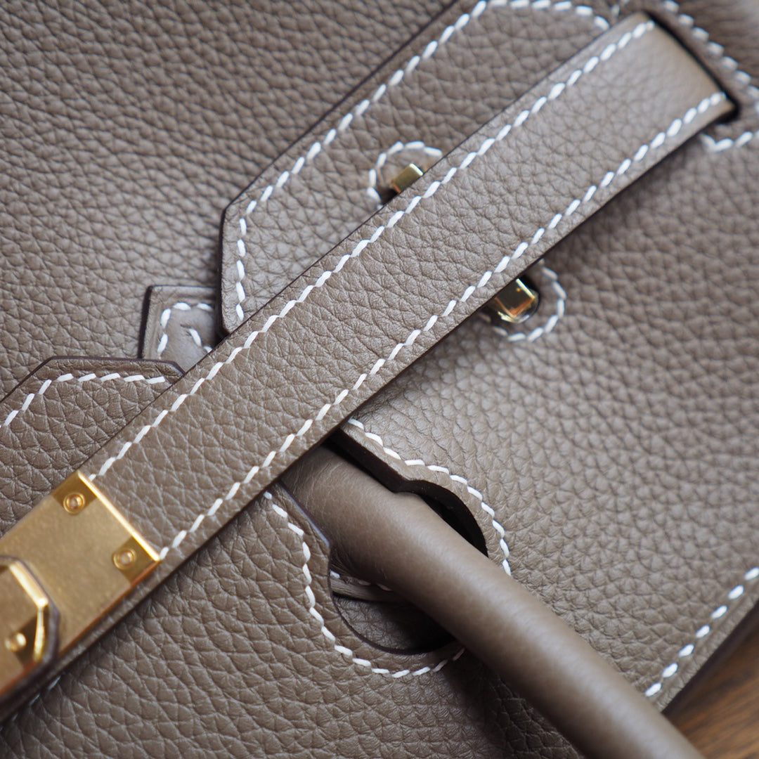 Hermes Birkin 30cm 18/大象灰/EtouPe Togo leather Gold hardware