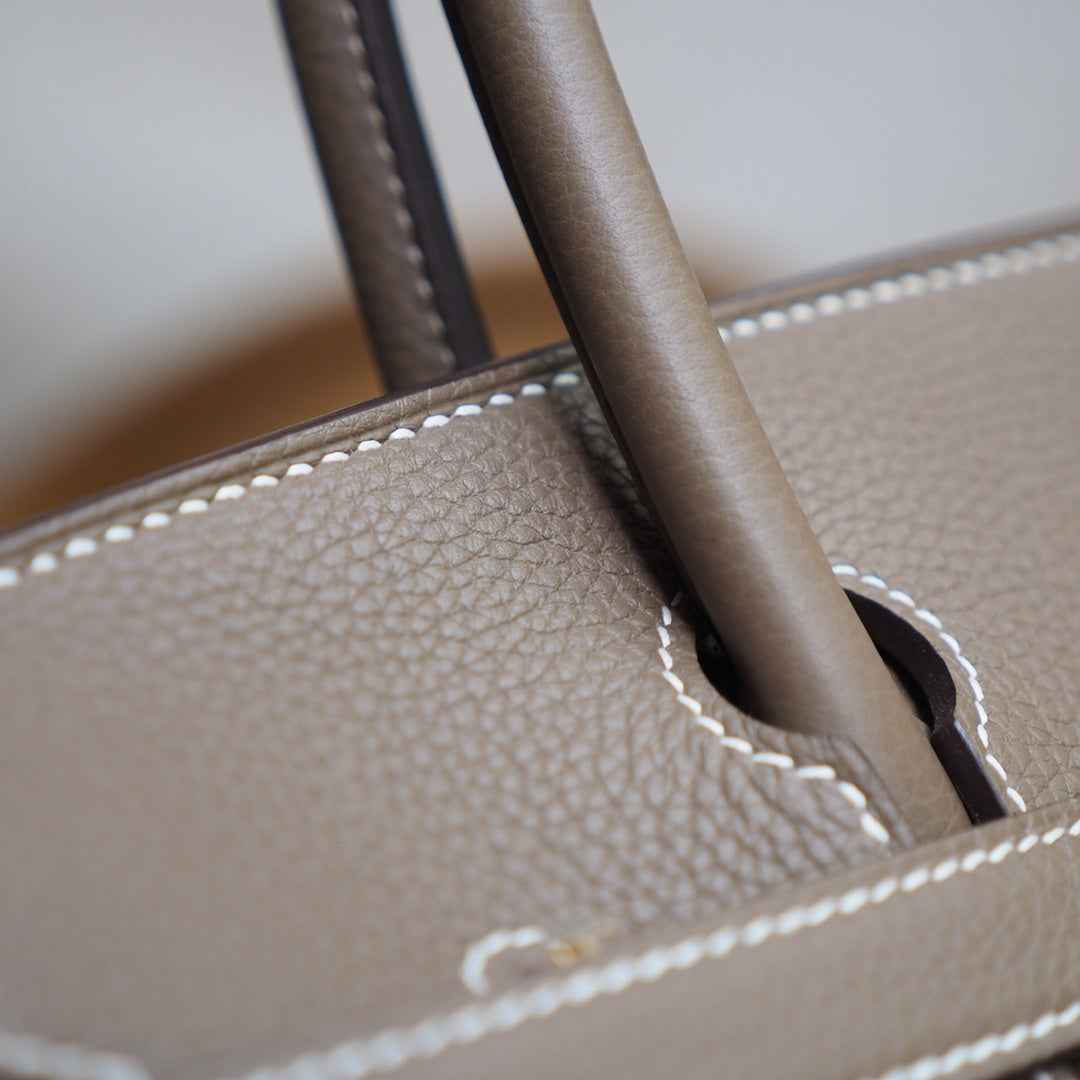 Hermes Birkin 30cm 18/大象灰/EtouPe Togo leather Gold hardware
