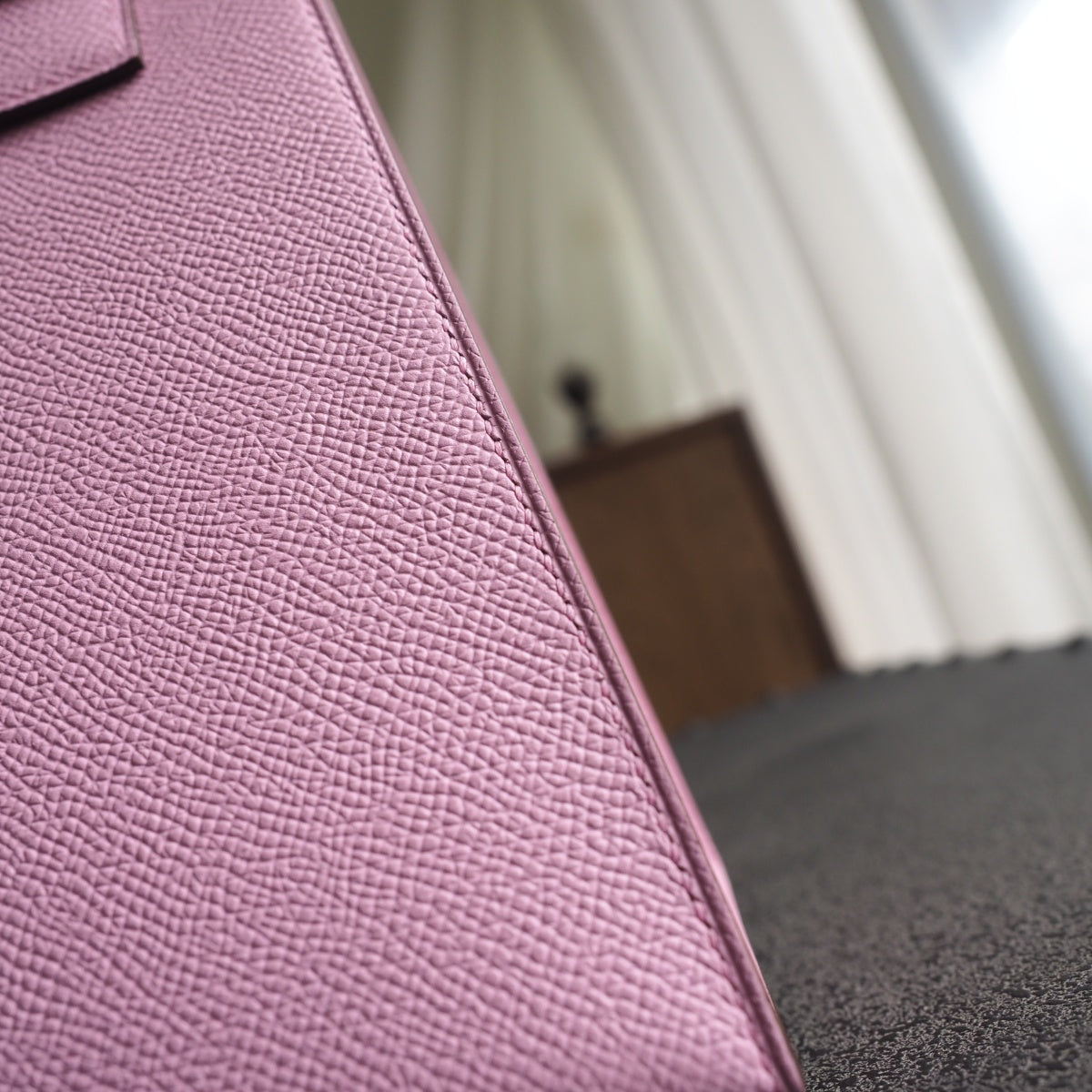 Hermes Kelly 28cm X9/锦葵紫/Mauve Sylvestre Epsom leather Gold hardware