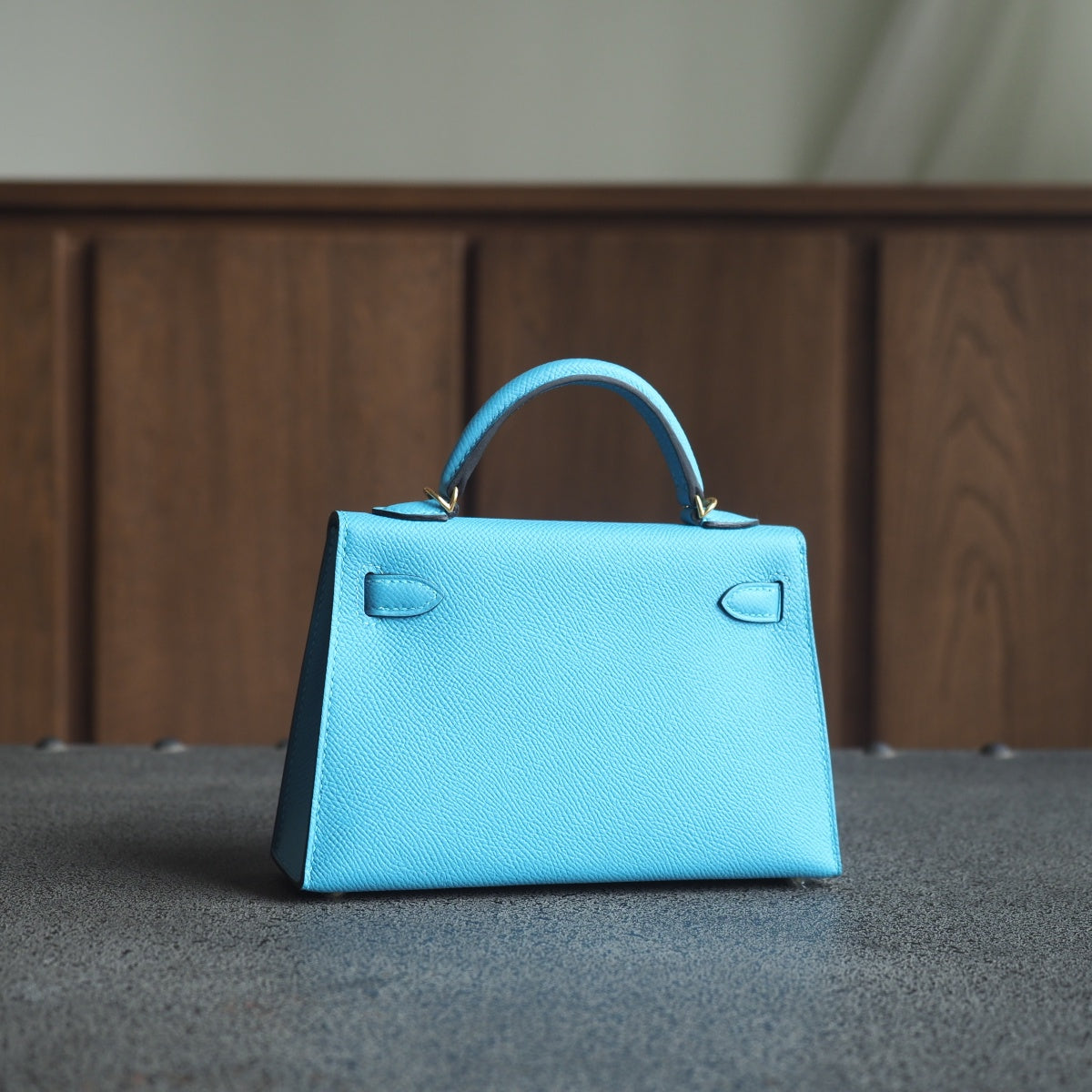 Hermes Mini Kelly 19cm P3/北方蓝/Blue du nord Epsom leather Gold hardware