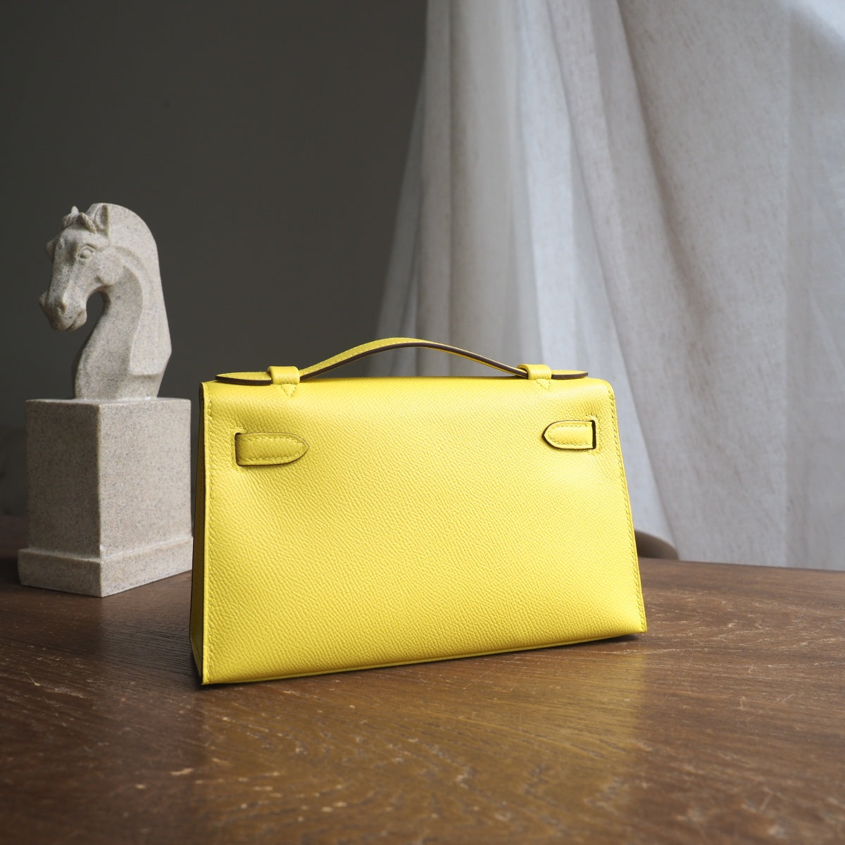 Hermes Mini Kelly 22cm 9O/那不勒斯黄/NaPles Epsom leather Gold hardware